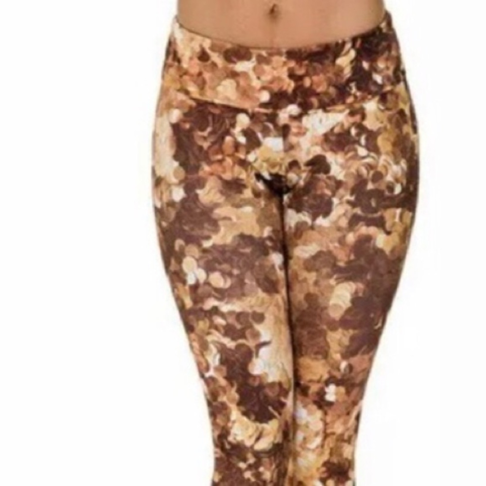 Onzie Gold Sequin Leggings.